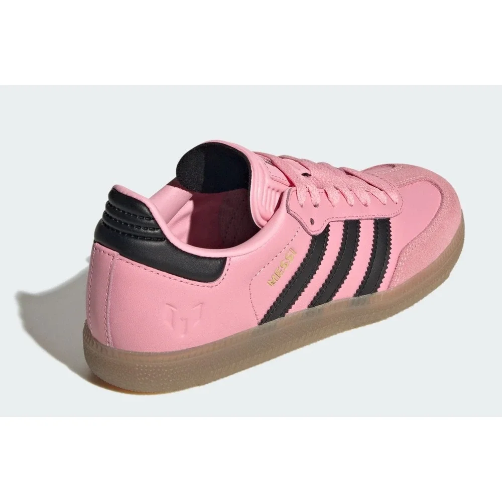 Adidas Grade School Size 10K SAMBA INDOOR 'MESSI LIGHT PINK BLACK GS JR0424 NEW
